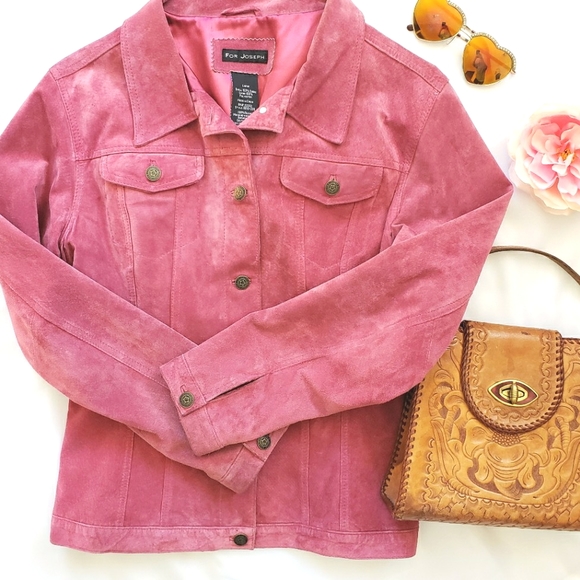 Vintage Jackets & Blazers - Pink Suede Jacket